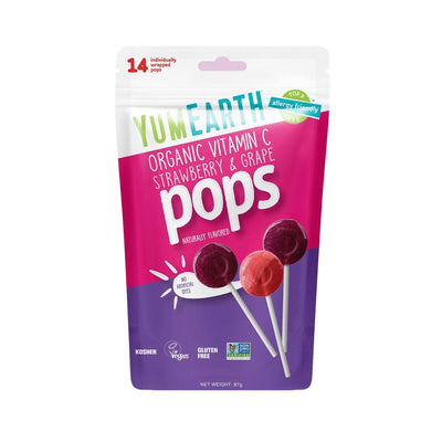 Yum Earth Organic Strawberry & Grape Lollipop 87g
