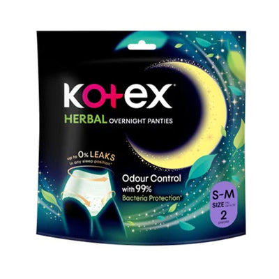 Kotex Overnight Panties Herbal Size S to M 2pcs/pack