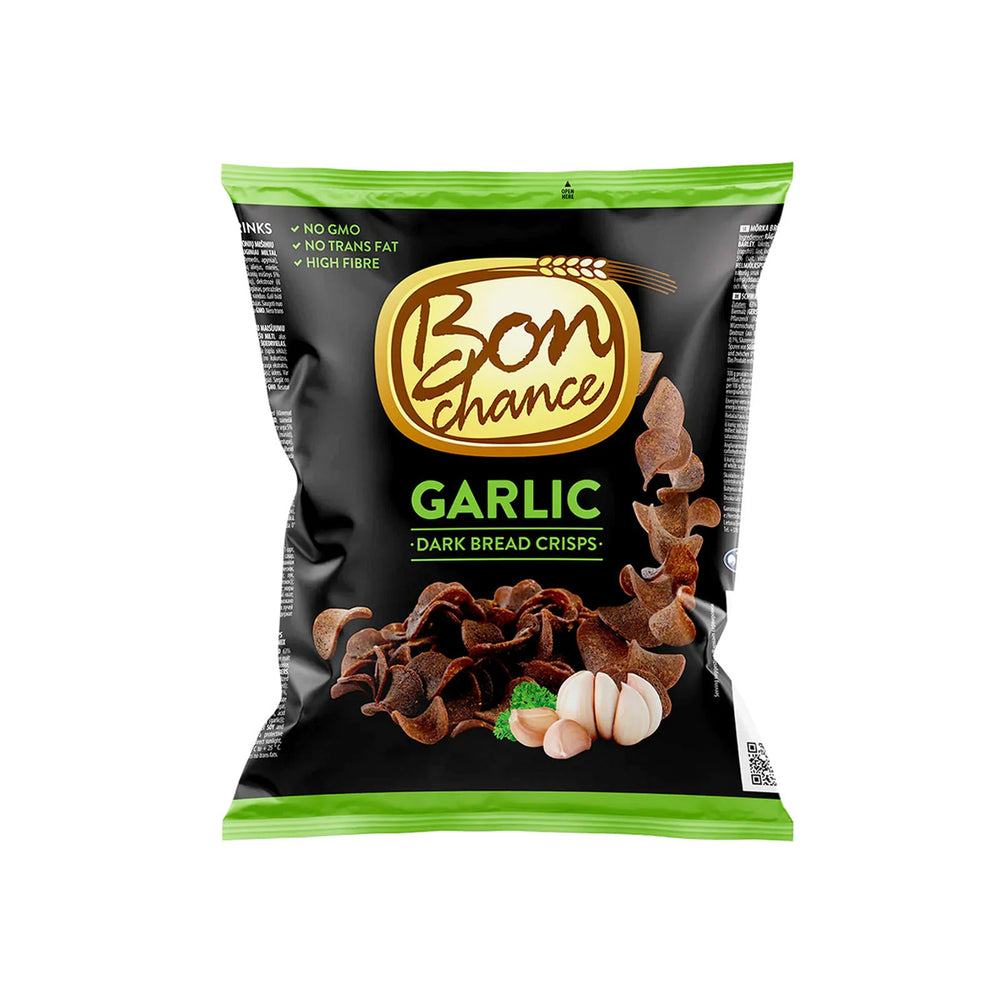 Bon Chance Dark Bread Crisps With Garlic 120g