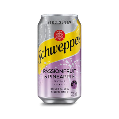 Schweppes Mineral Water Passionfruit and Pineapple 375ml