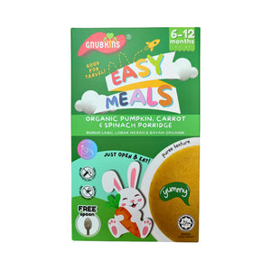 Gnubkins Organic Pumpkin, Carrot & Spinach Baby Porridge 80g