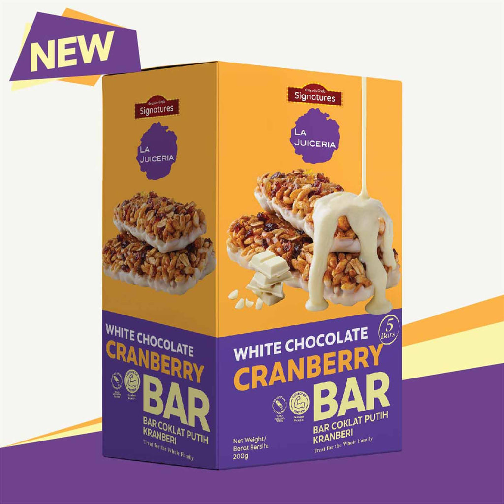 Grab Signatures Lajuiceria Whit Chocolate Cranberry Snack Bar 40g