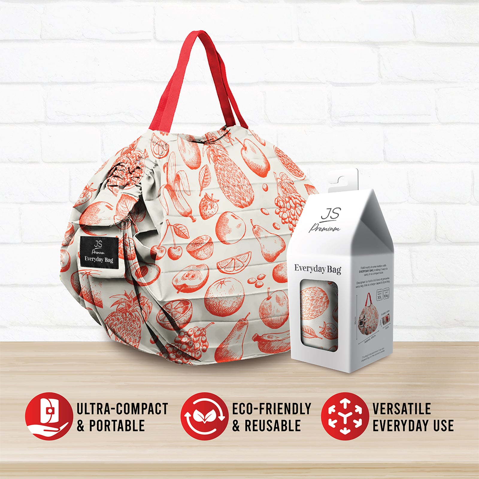 JS Premium Everyday Bag Red Orange