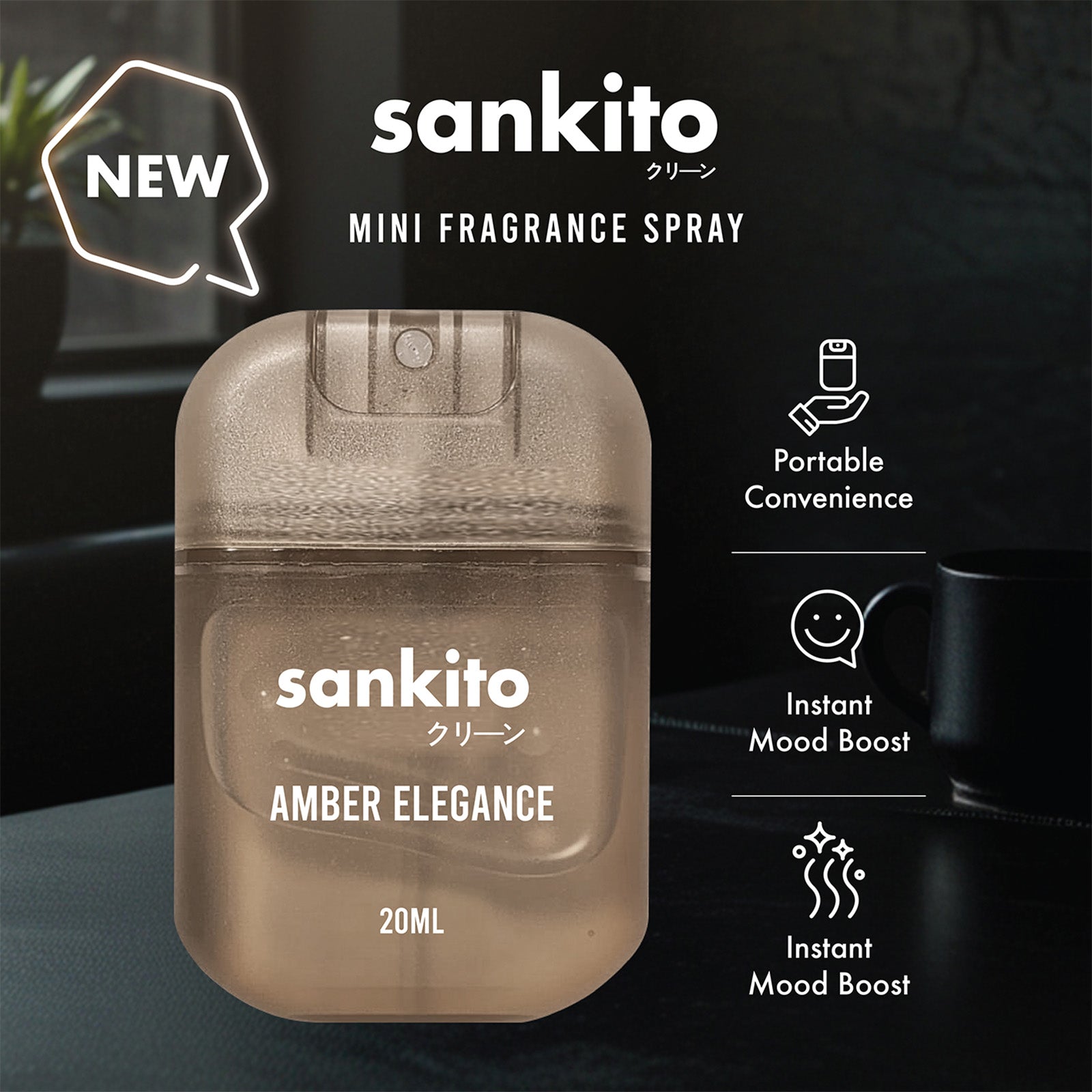 Sankito Amber Elegent Mini Fragrance Spray 20ml