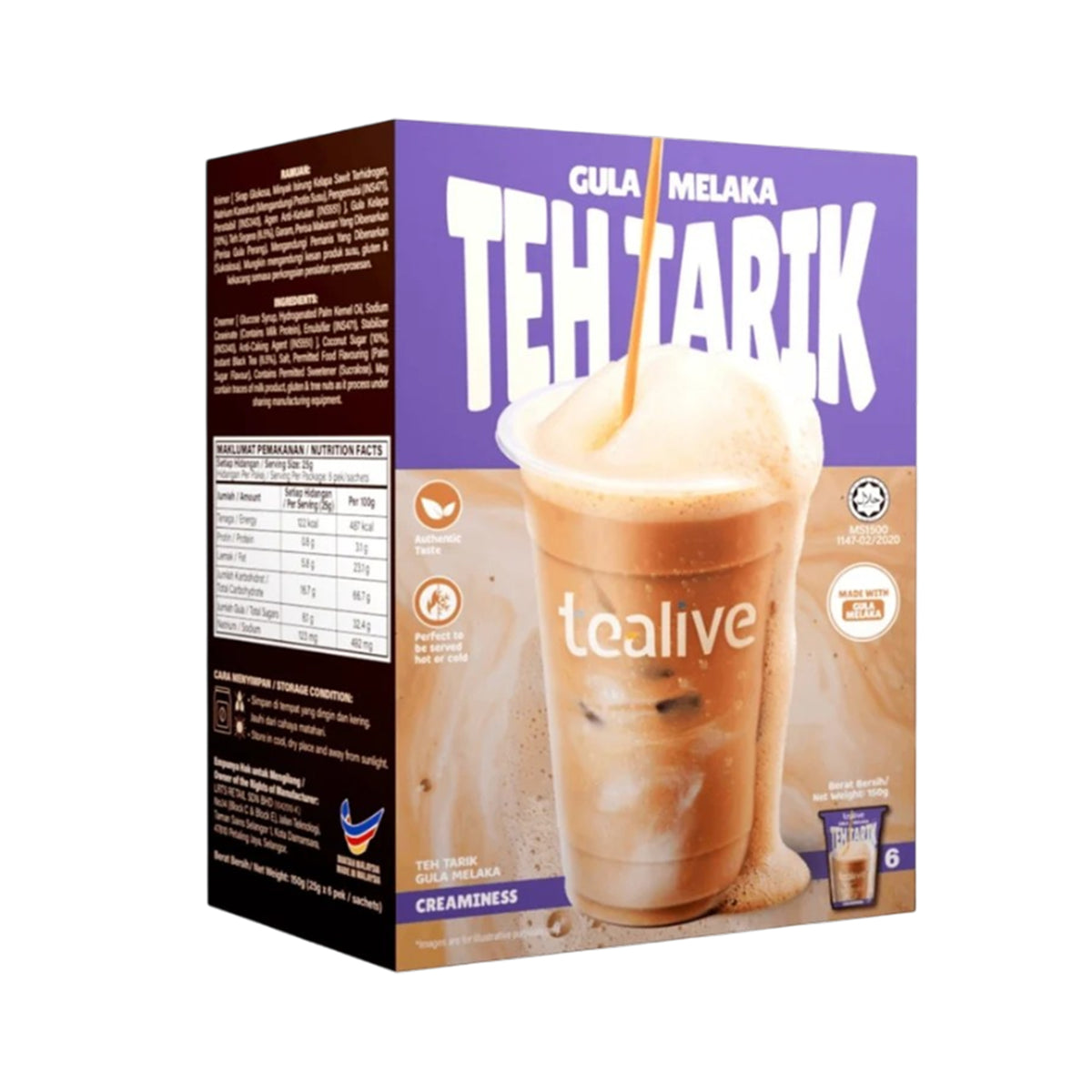 Tealive 3-in-1 Teh Tarik Gula Melaka 25g x 6