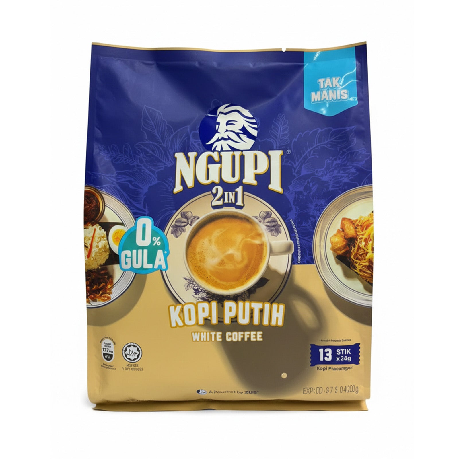 Zus Ngupi White Coffee 2 In 1 26g x 13 – Jaya Grocer | The Starling