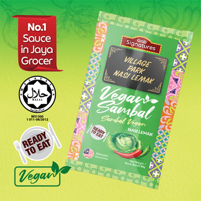 Grab Signatures Village Park Nasi Lemak Vegan Sambal Sachet 80g