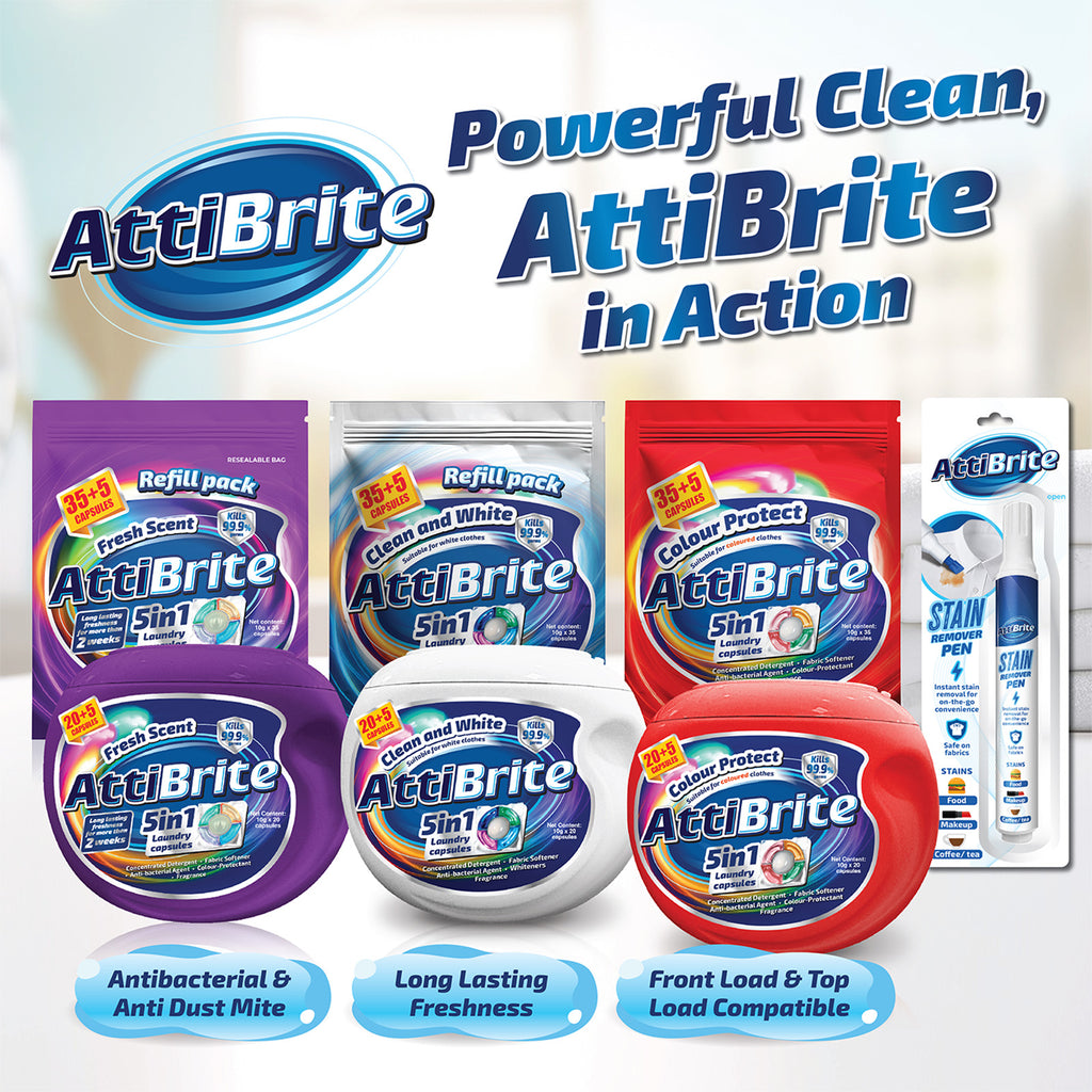 Attibrite Laundry Capsules Fresh Scent 10g x 20