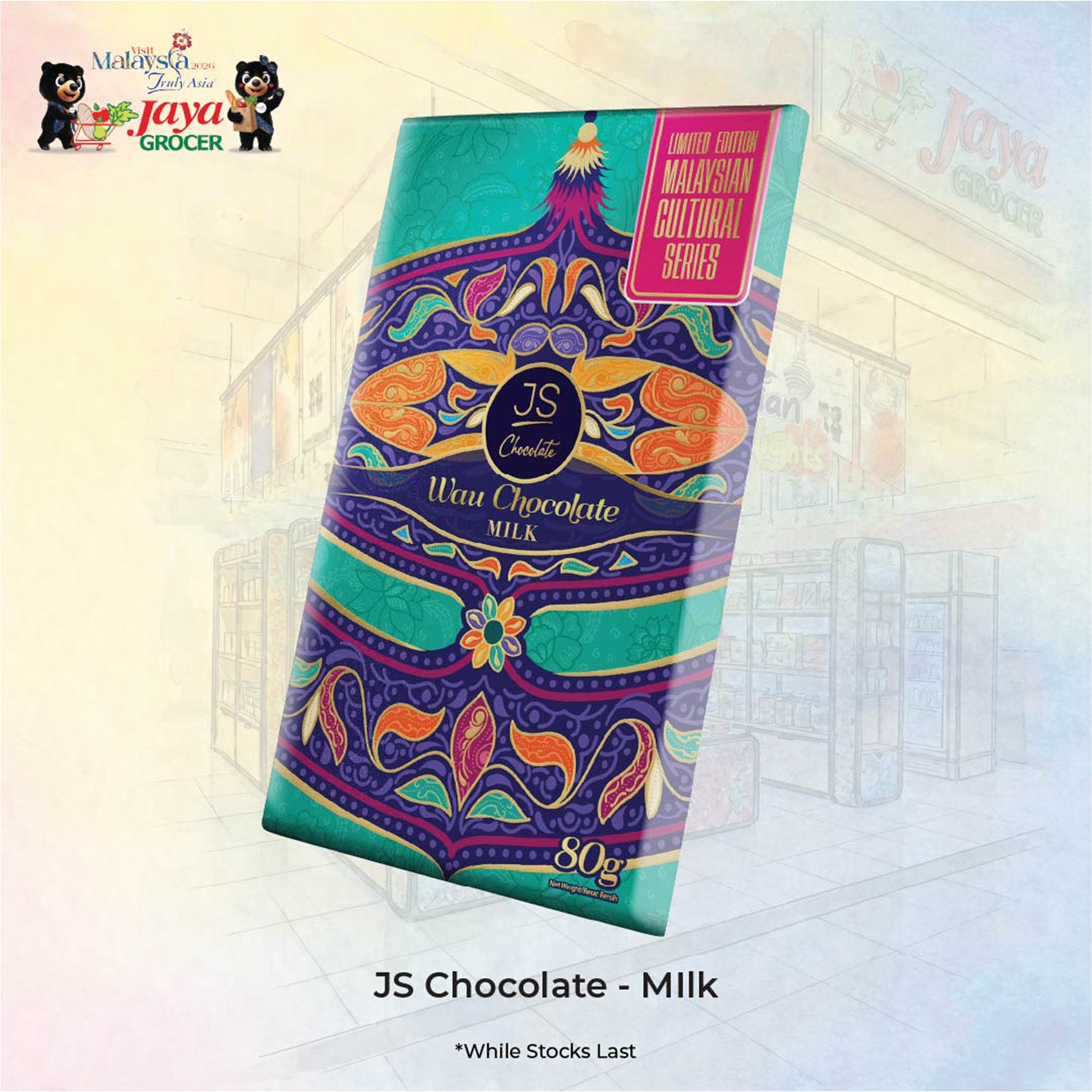 JS Chocolate - Wau Chocolate (Milk) 80g