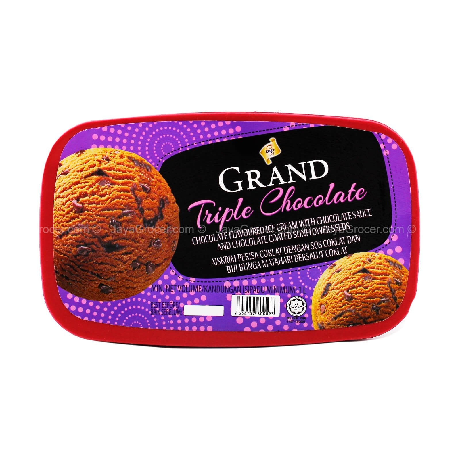 Kingâ€™s Grand Triple Chocolate Ice Cream 1L