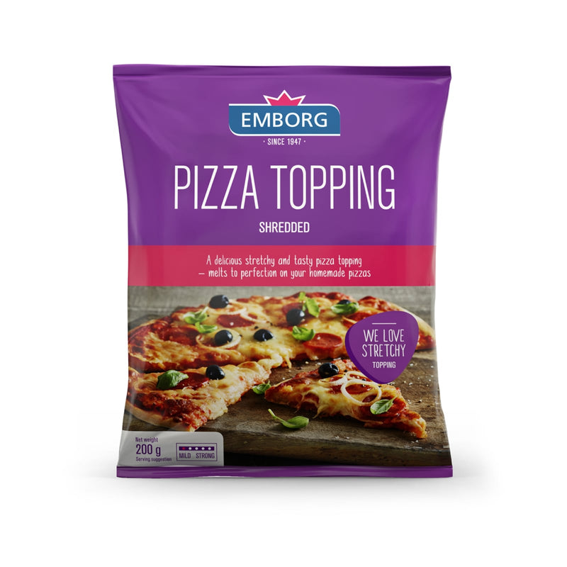 Emborg Pizza Topping Shredded Cheese 200g