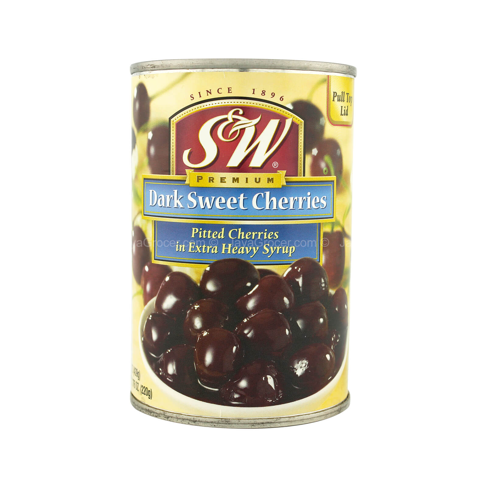 S&W Pitted Dark Sweet Cherries 454g