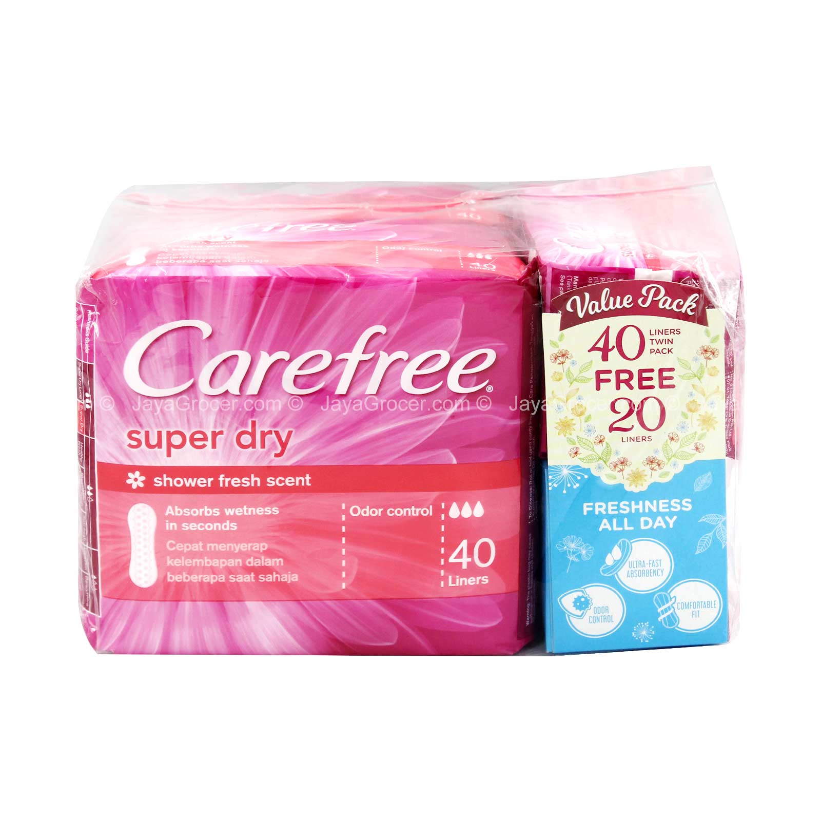 Carefree Pantyliner Super Dry Scented 50pcs x 2