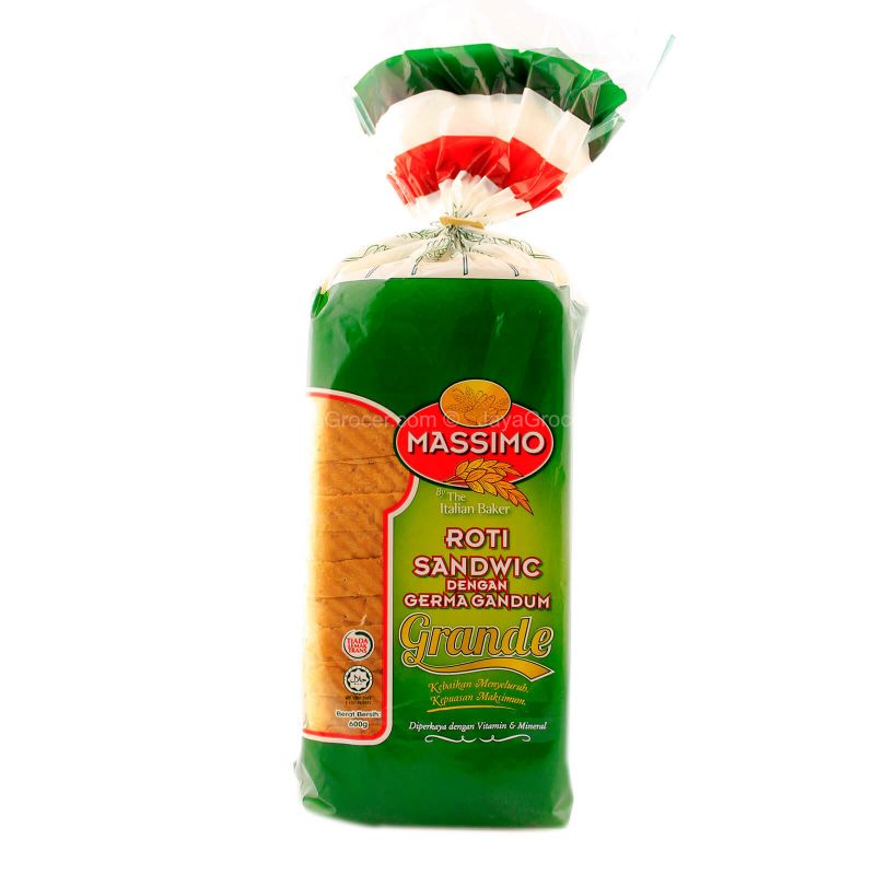 Bread Masimo Massimo Wheat Germ Sandwich Loaf Bread 600g – Jaya Grocer | The Starling