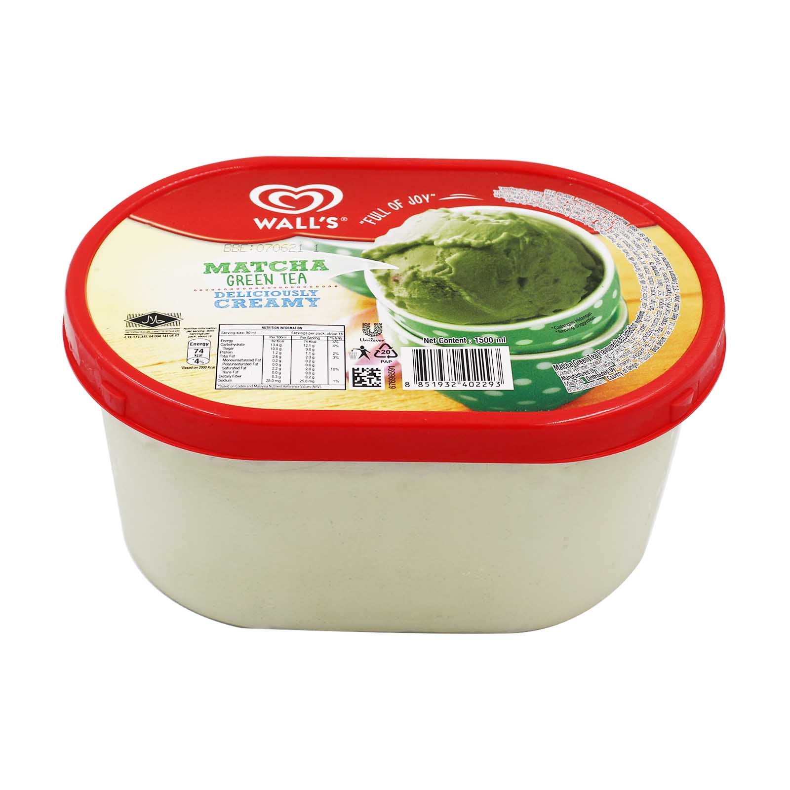 WALL/S I/C MATCHA GREEN TEA 1.5LIT