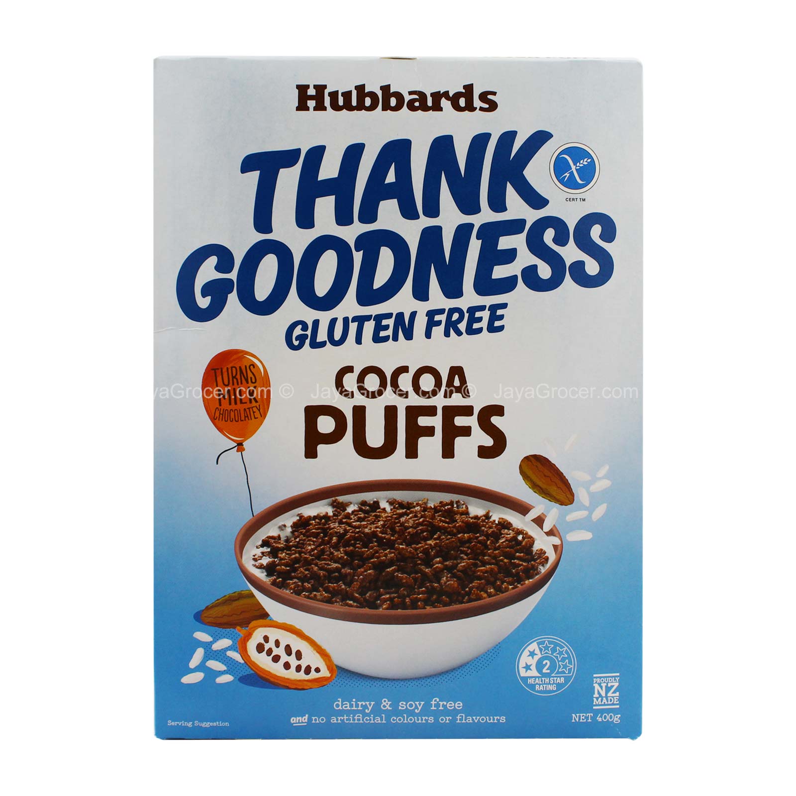 HUBB THK GDNESS GLUTFREE COCPUFF 400GM*1