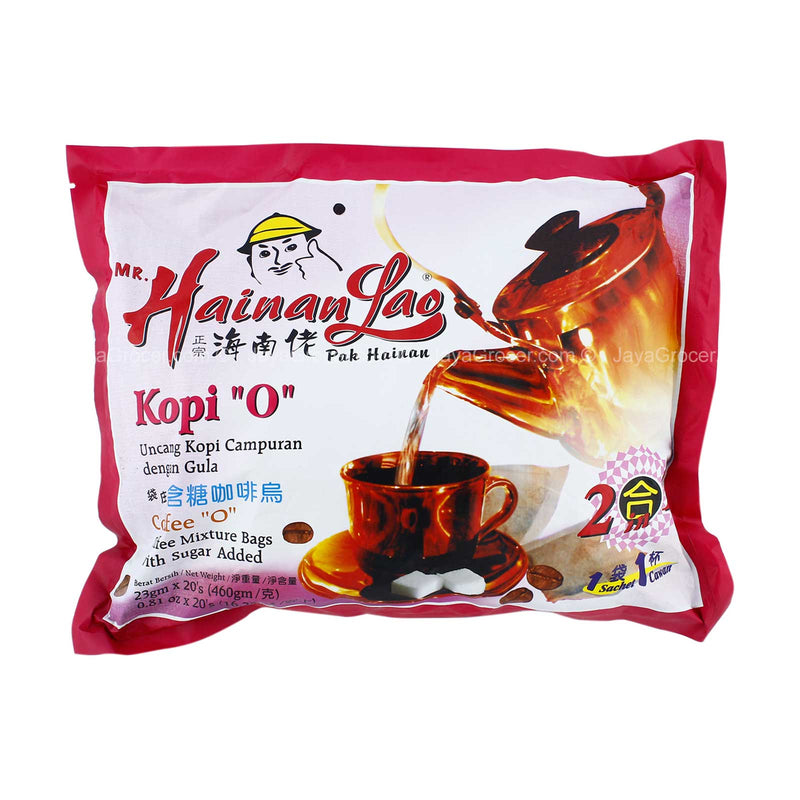Mr Hainan Lao Coffee “O” Mixture Bags with Sugar Added 460g