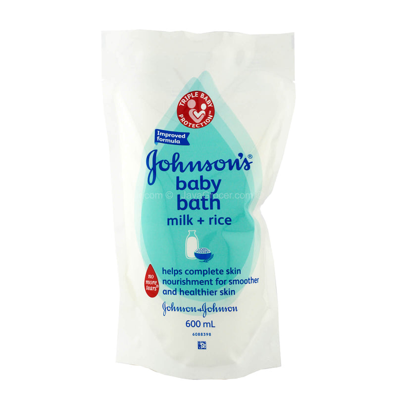 Johnson’s Baby Bath Milk + Rice Refill 600ml
