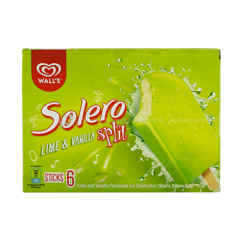 Wall's Solero Split Lime Ice Cream 64ml x 6