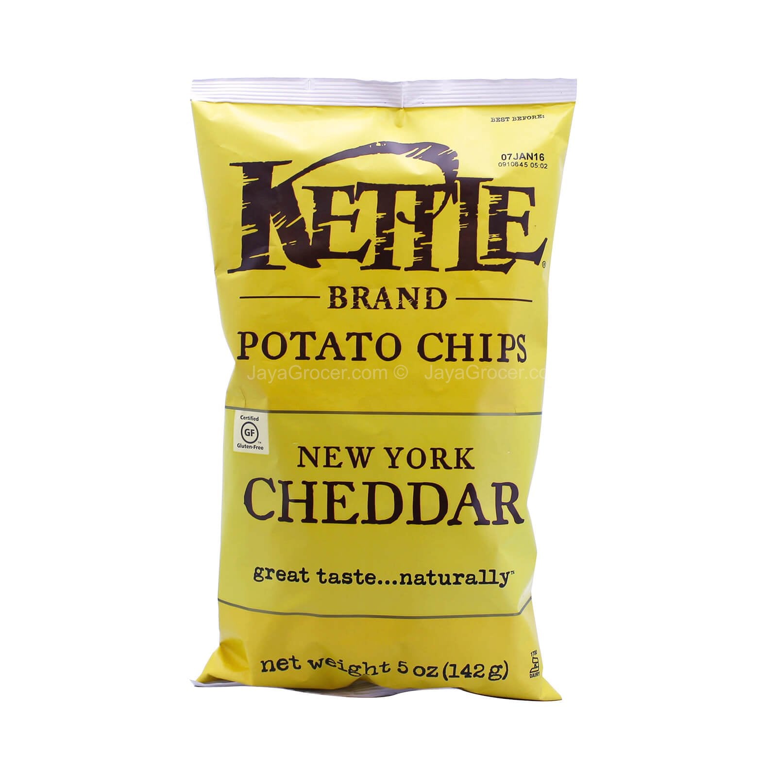 Kettle Brand New York Cheddar Potato Chips 142g