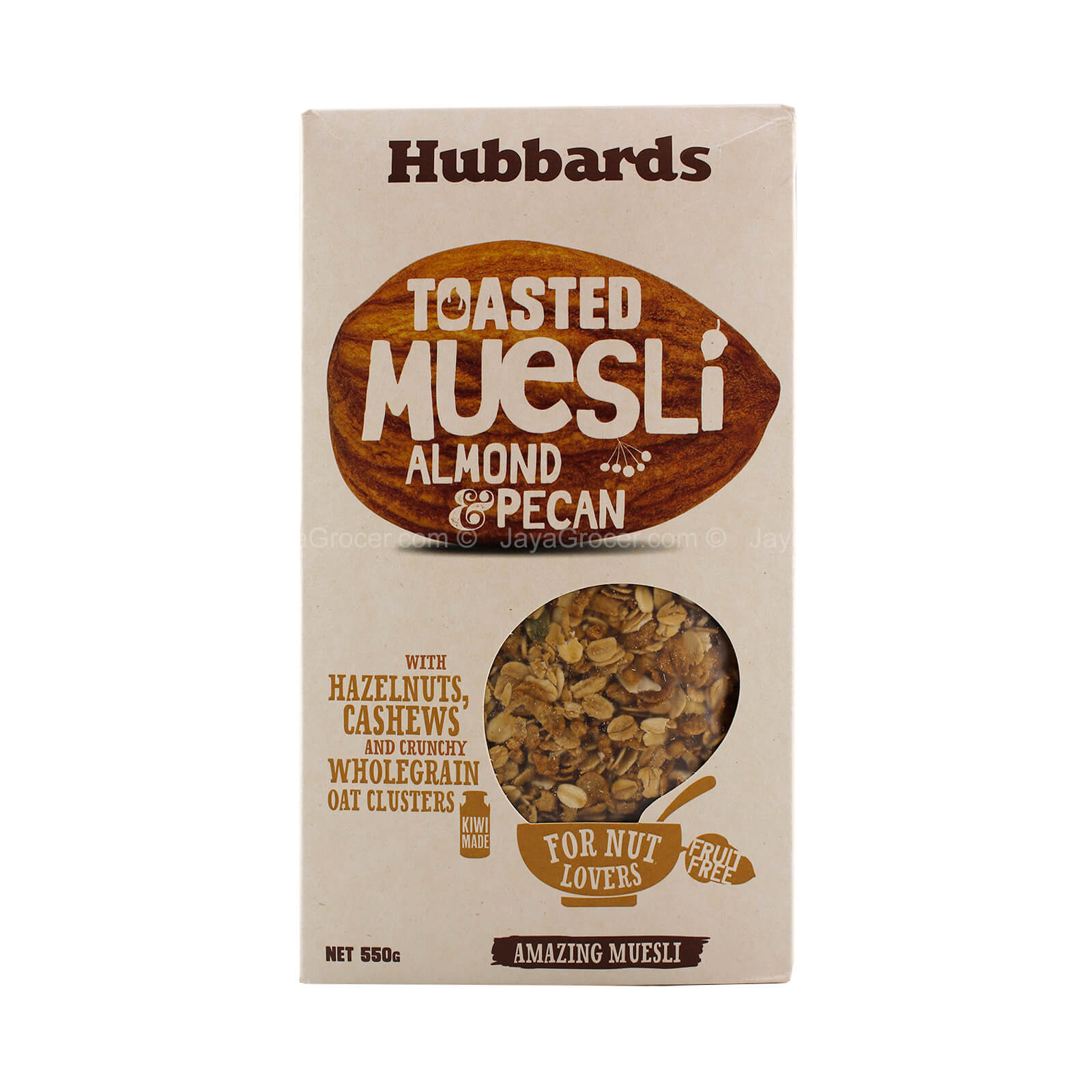HUBB MUESLI ALMOND & PECAN 550G *1