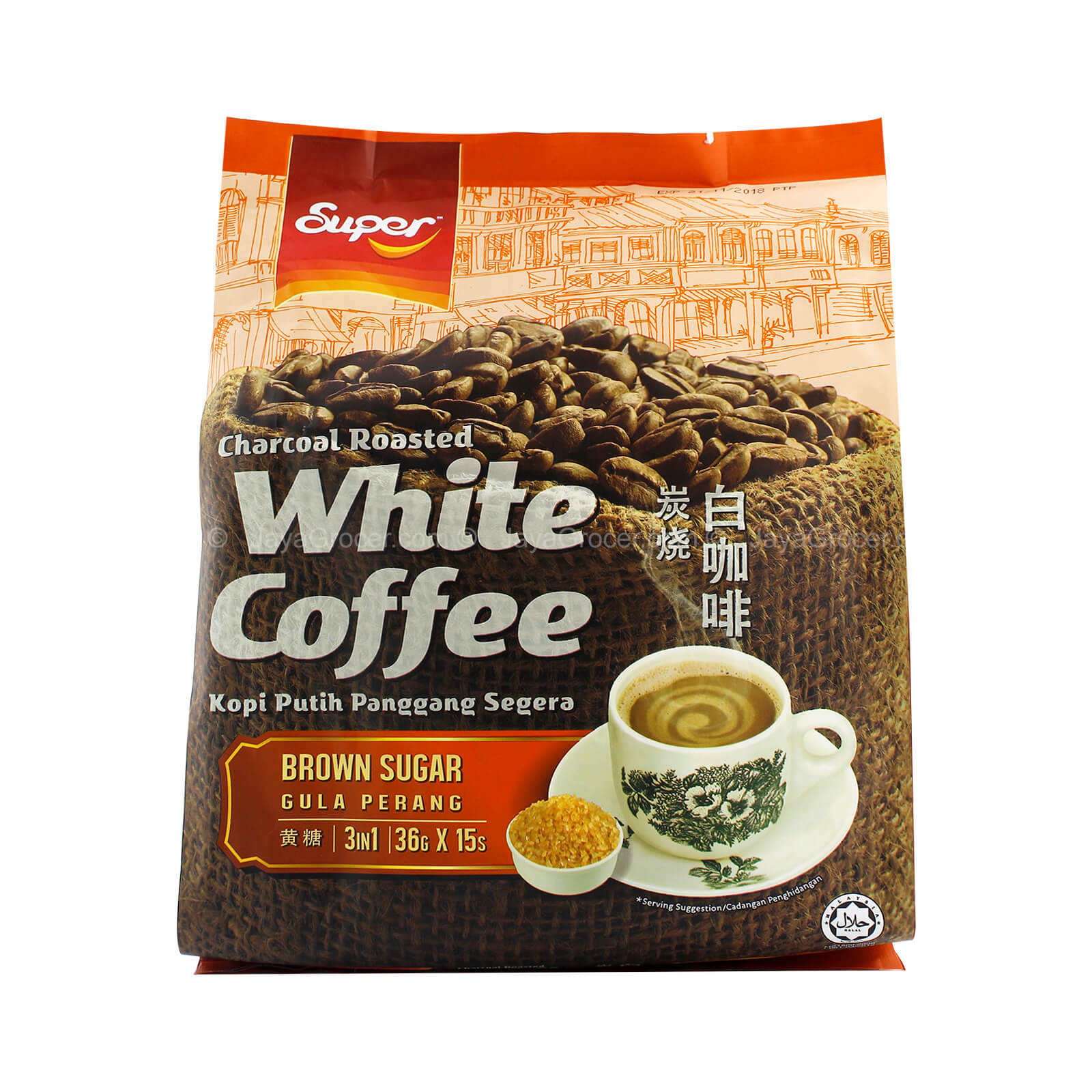 Super Charcoal Roasted White Coffee Brown Sugar 36g x 15