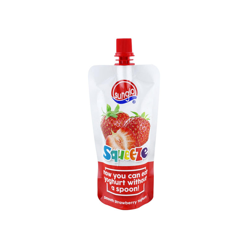 Sunglo Squeeze Smooth Strawberry Yoghurt 120g