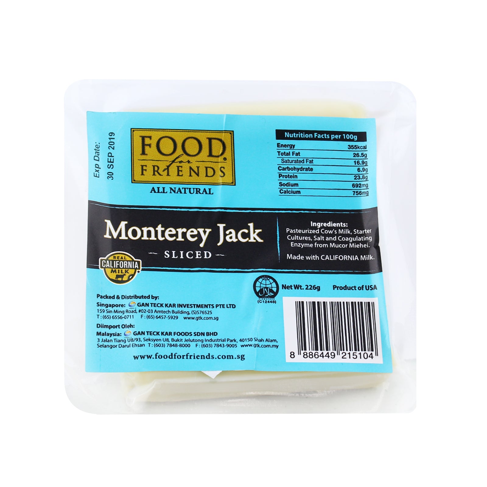 F/F FRIEND MONTEREY JACK SHINGLE 226G *1