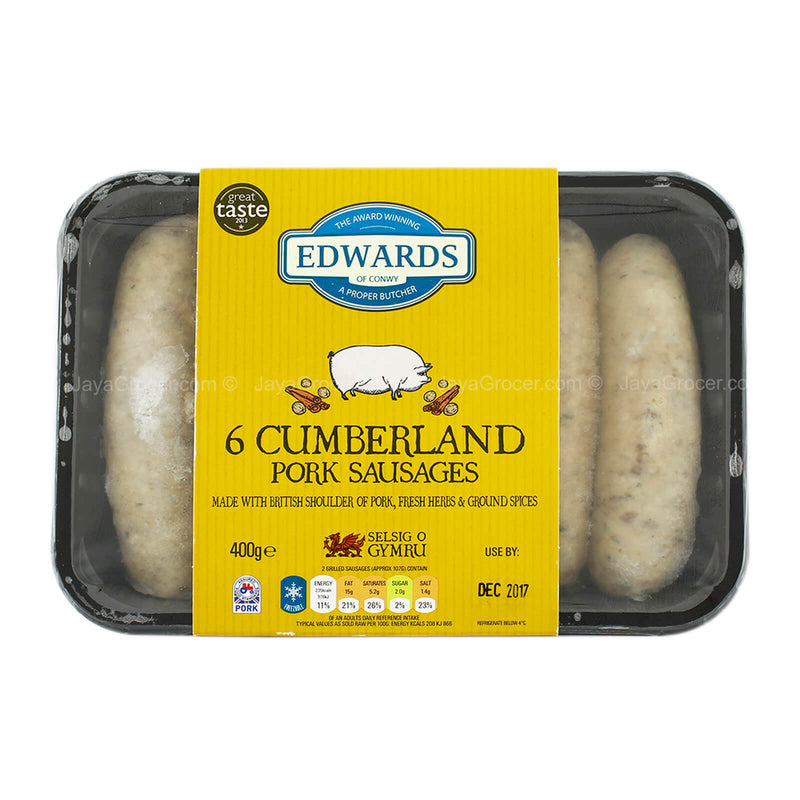 [NON-HALAL] Edwards Cumberland Pork Sausage 400g