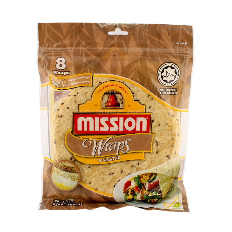 Mission 6 Grains Wraps 360g