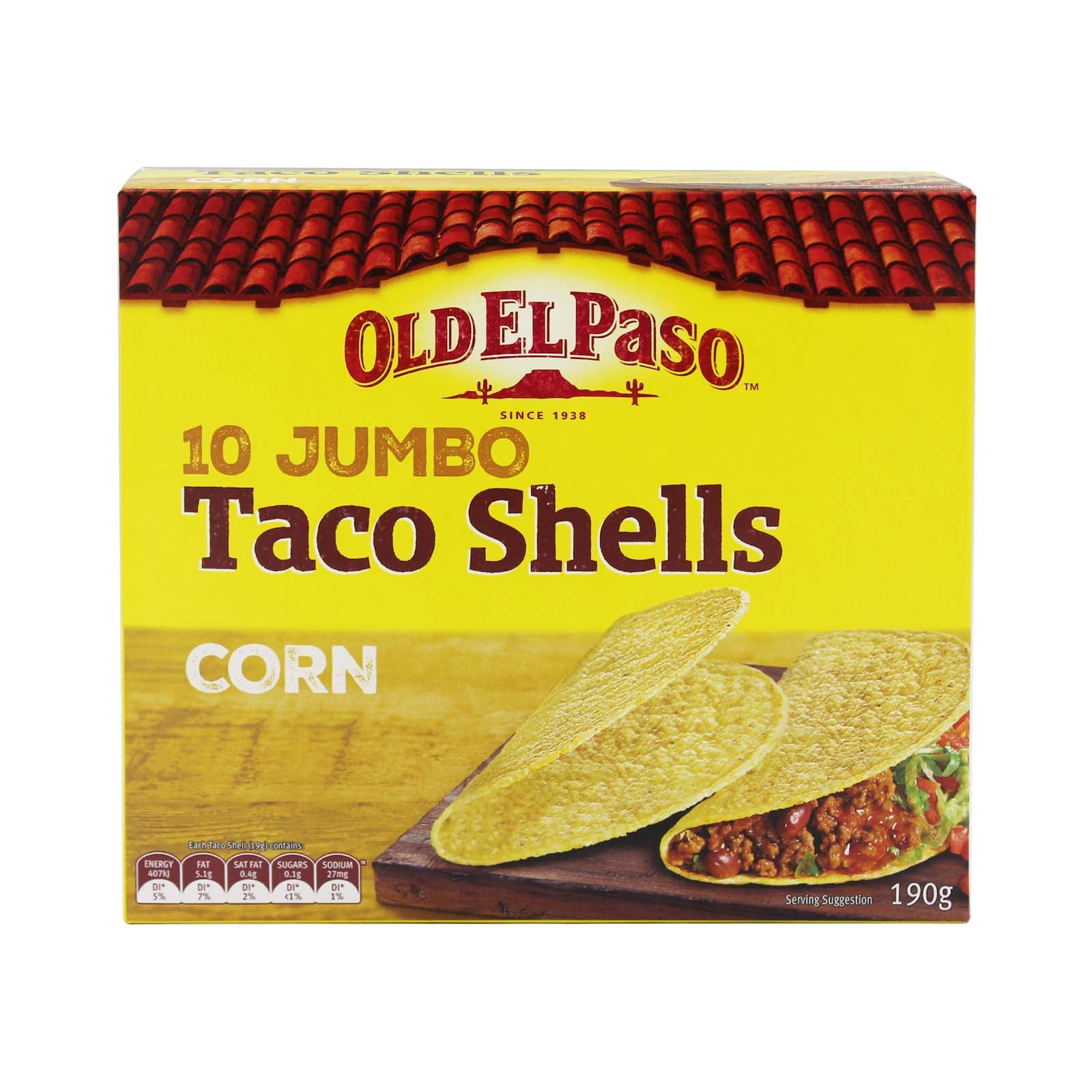 OLD EL PASO TACO SHELL JUMBO 10'S