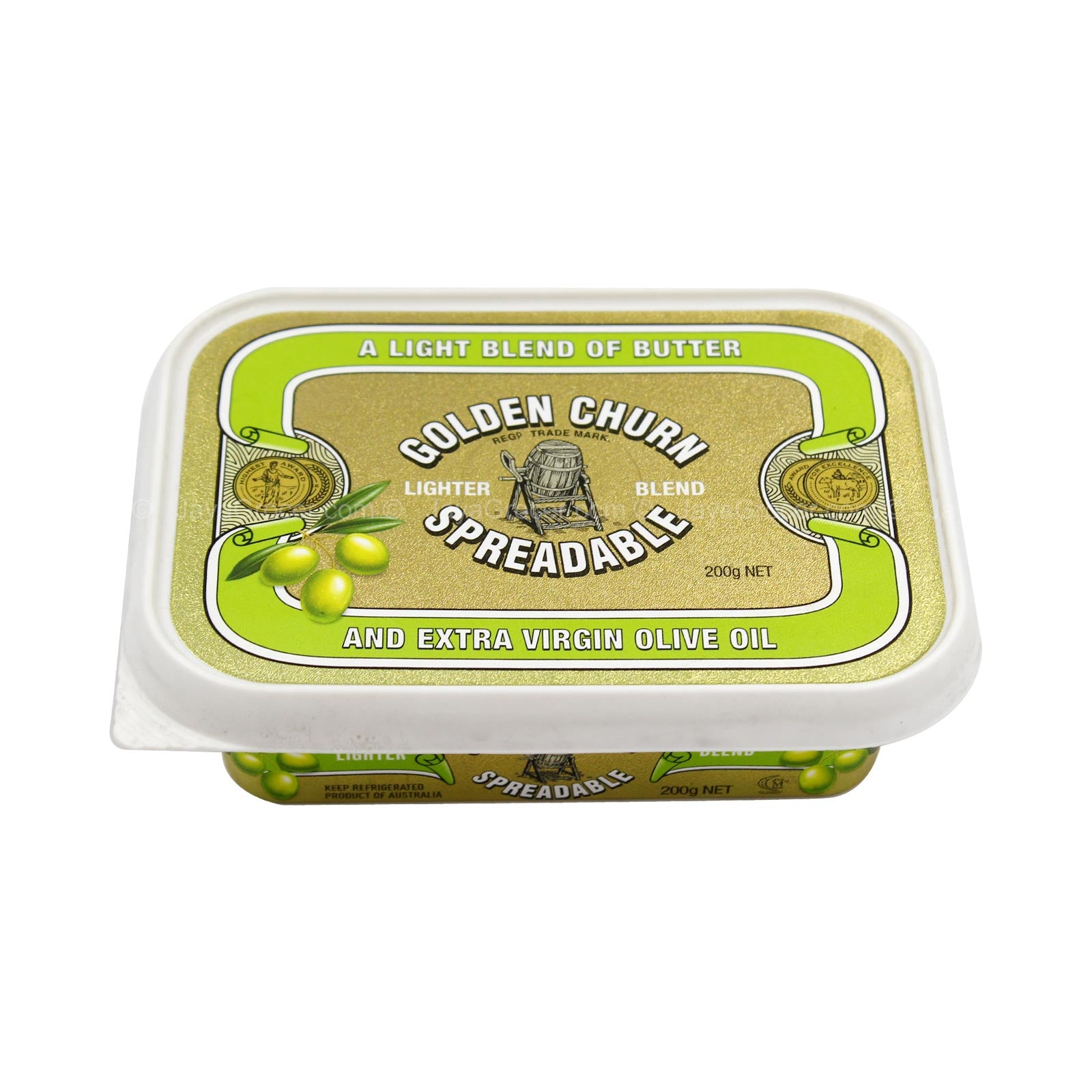 GOLDEN CHURN OLIVE TUB BUTTER 200G