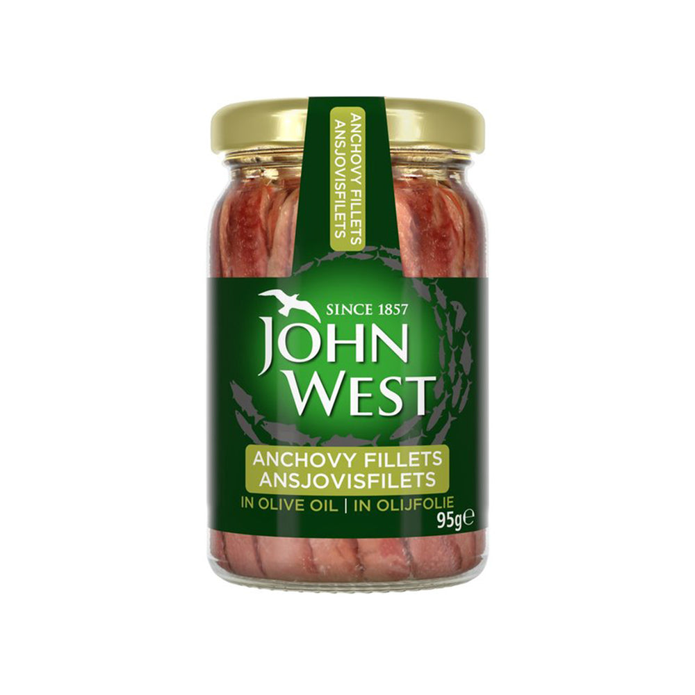 John West Flat Anchovies in Glass Jar 95g