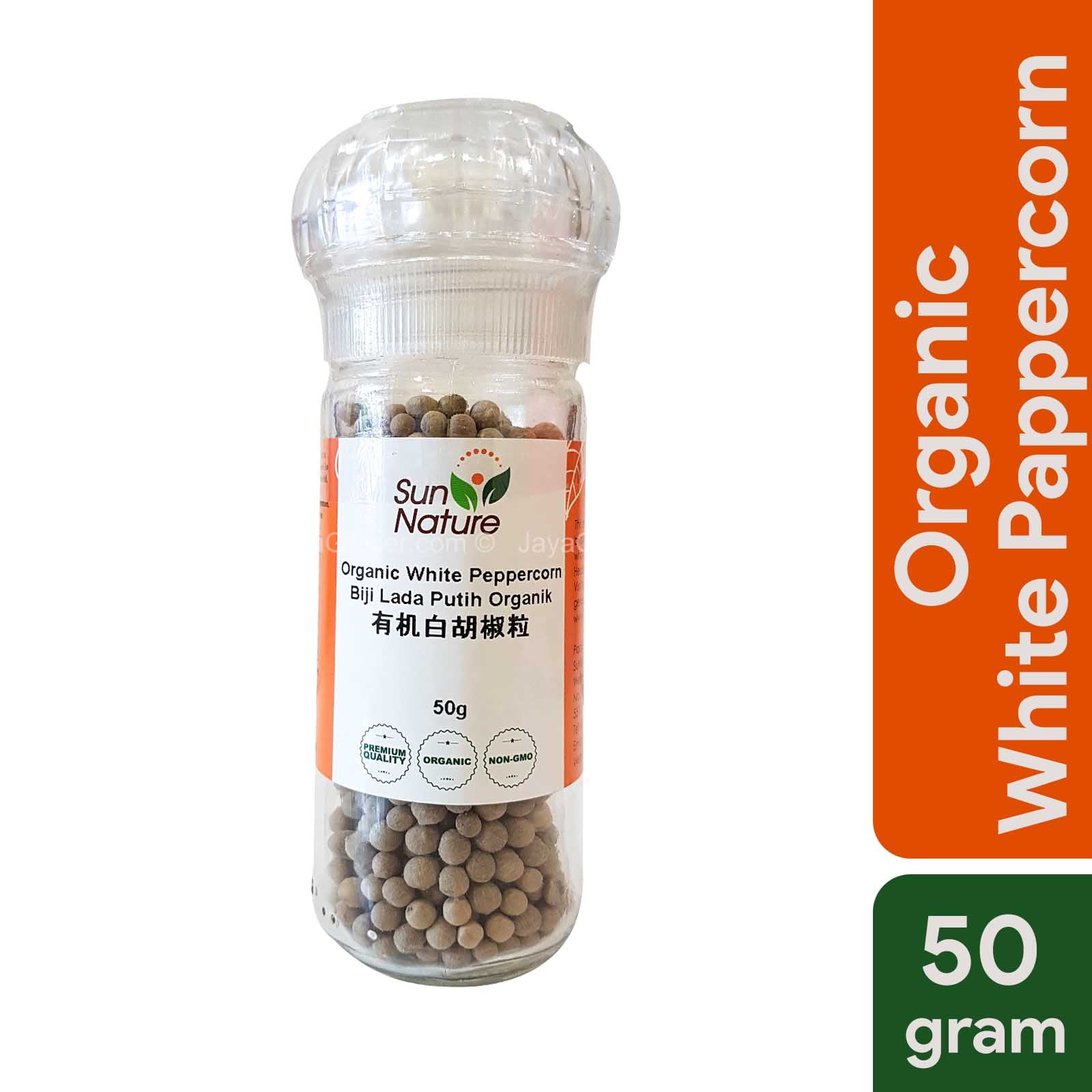 SUN NATURE ORGN GRDR WHT PEPPERCORN 50G