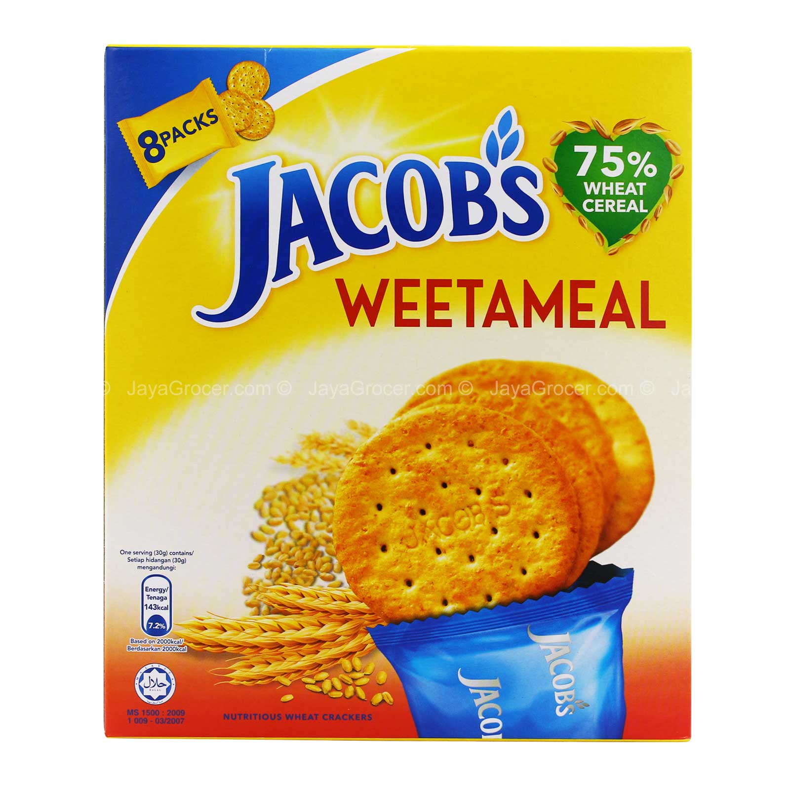 Jacob?€?s Weetameal Wheat Cracker 144g