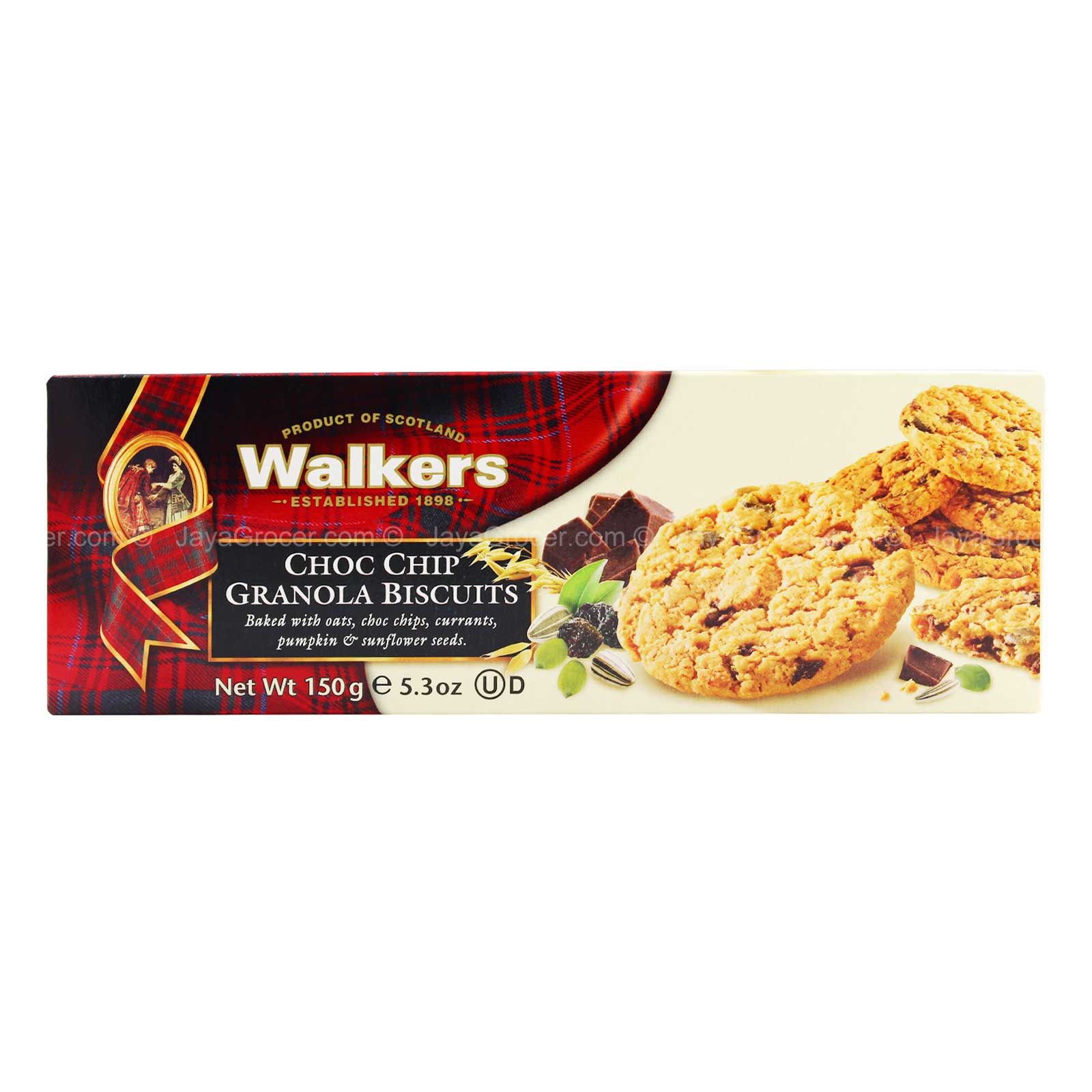 WALKERS CHOC CHIP GRANOLA BISCUIT 150G