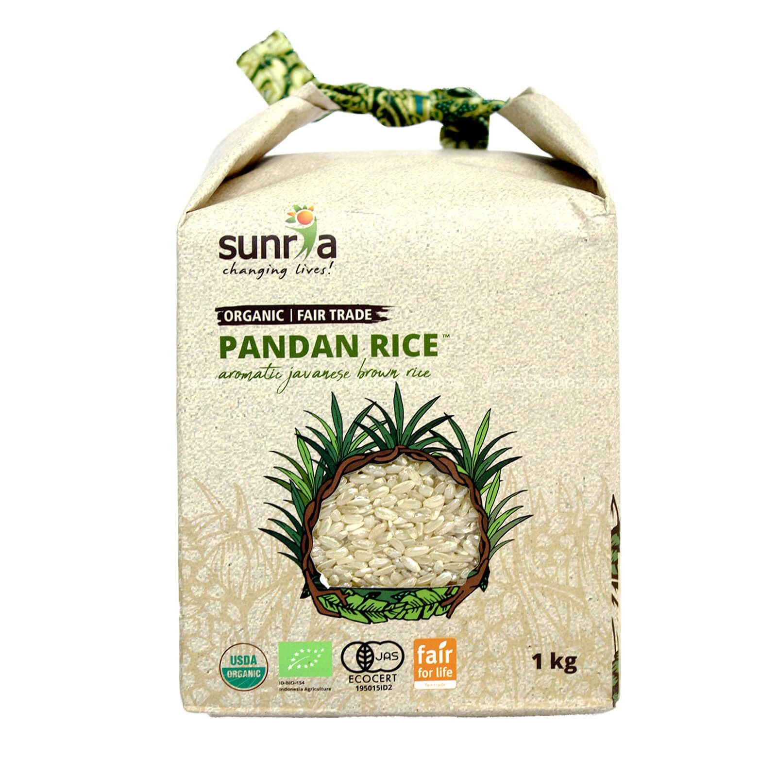 SUNRIA ORGN PANDAN BROWN RICE 1KG