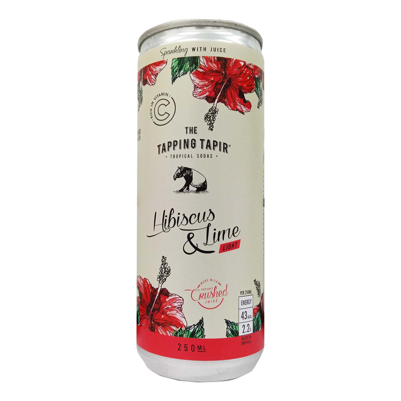 The Tapping Tapir Hibiscus and Lime Light Sparkling Drink 250ml