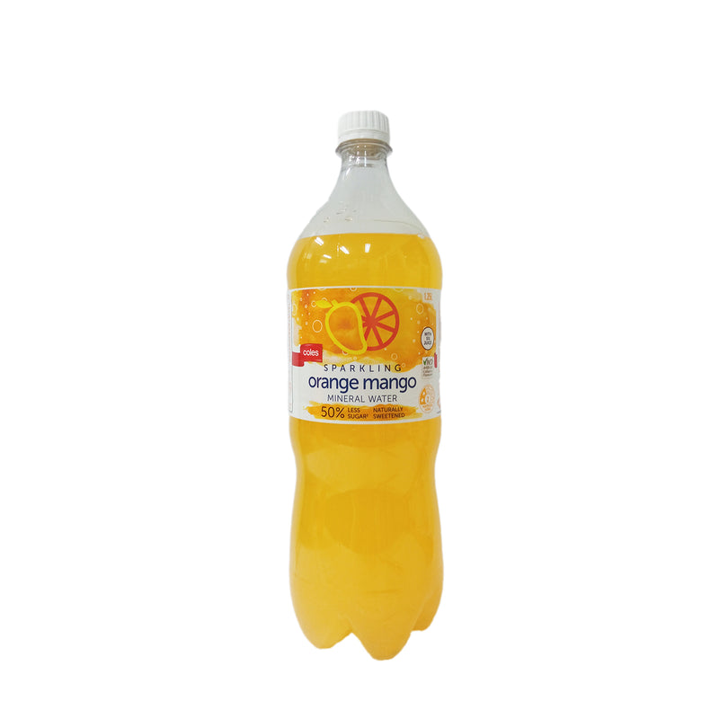 COLES SOFT DRINK ORANGE MANGO 1.25L