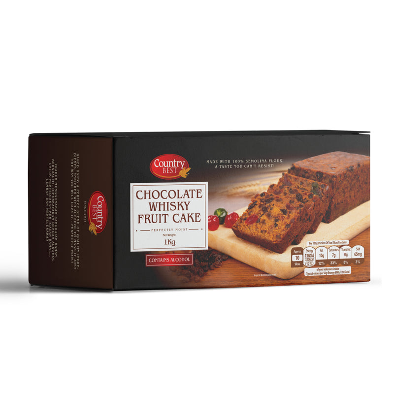 (Non Halal) Country Best Chocolate Whisky Fruit Cake 1kg